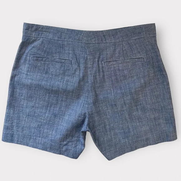 Banana Republic Shorts Tailored Blue Chambray Gold Buttons Size 0 - Picture 15 of 16